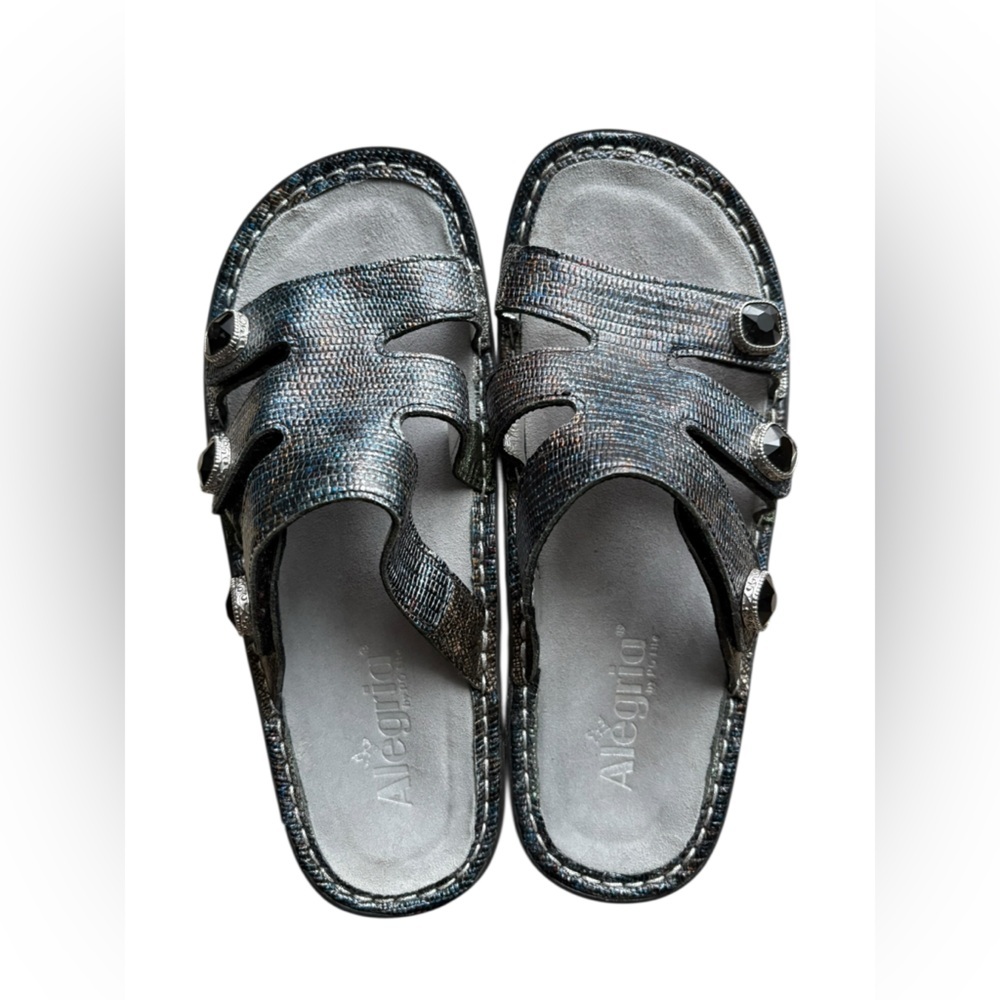 Alegria Venice Sandals Women Leather Slide Eu 37/US7-7.5 Comfort Shoe. - Picture 2 of 8